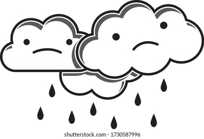 sad clouds bring down rain