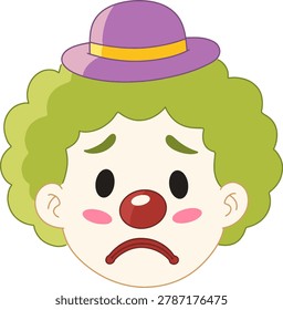 Sad Clown Face Emotional Expression