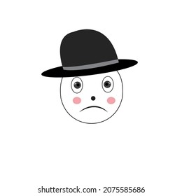 sad clown, for icon, logo, web icon and others