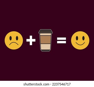 Sad + Coffee = Happy, Coffee tees.
