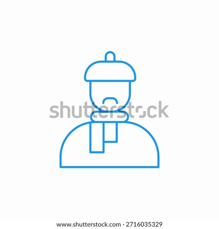 sad cold winter depressed icon sign vector