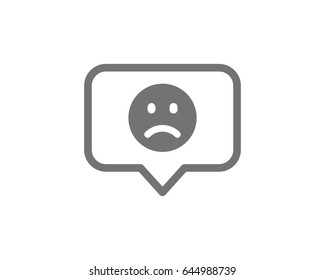 Sad Comment Social Network Icon Logo Design Element