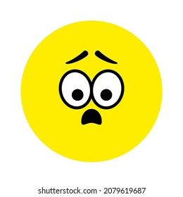 Sad confused face. Emoji icon vector. Emoticon sign. Vector illustration.