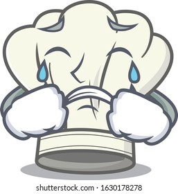 Sad of cook hat cartoon mascot style