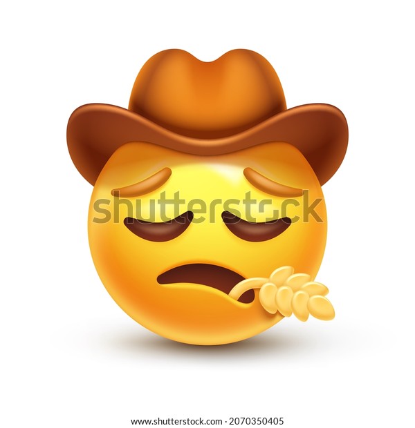 Sad cowboy emoji. 