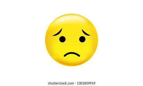 Sad cry emoticon with sad expretion  vector