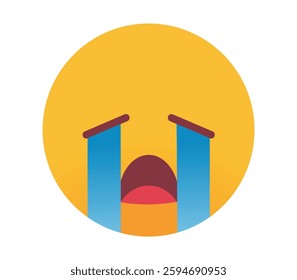 sad crying emoji vector illustration icon