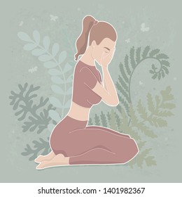 Sad crying lonely young beautiful sitting woman. Female character in sadness, depression, sorrow, grief, stress, illness, mental disorder. Colorful vector illustration with girl in flat cartoon style.