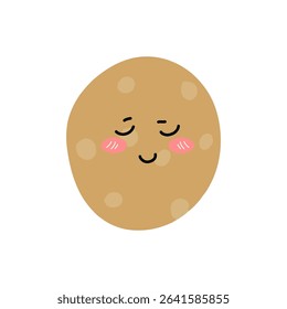 Sad crying, silent Potatoes expressions of cartoon illustrations. cute and adorable emoticons of fruits and vegetables style