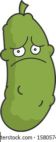Sad Depress Dill Pickle Cartoon