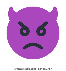 Sad Devil Emoji Stock Vector (Royalty Free) 664560787 | Shutterstock