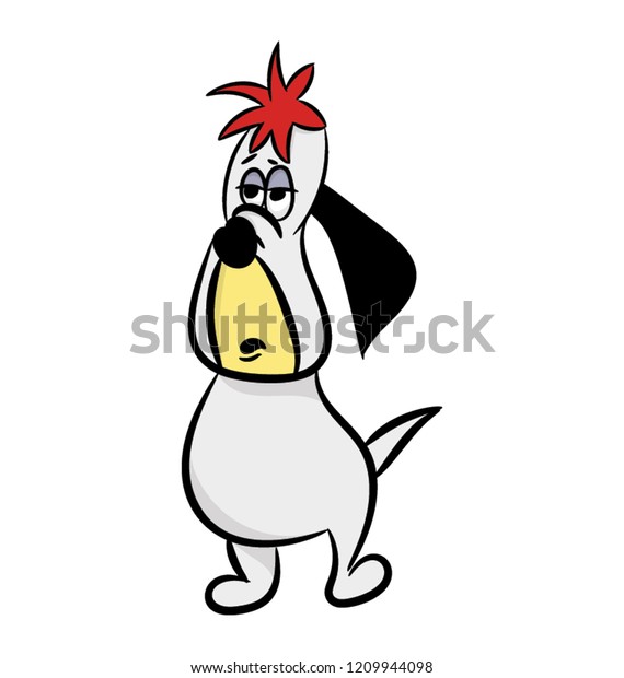 Sad Droopy Dog Cartoon Stock Vector (Royalty Free) 1209944098