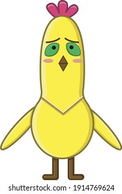 Sad duck for your for example brand identity or kids content