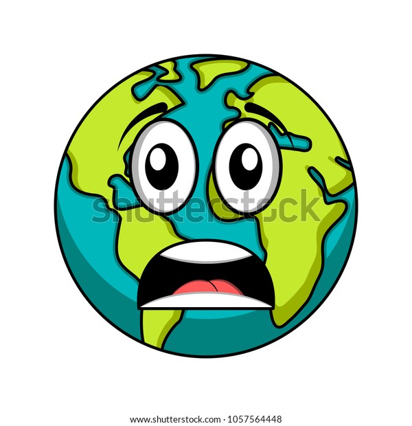 Sad Earth Emote Earth Day Stock Vector (Royalty Free) 1057564448 ...