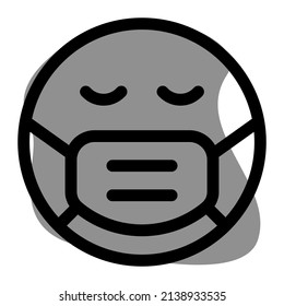 Sad emoji due to coronavirus outbreak pandemic situation