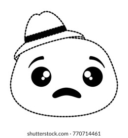 sad emoji face with hat