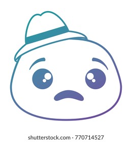 sad emoji face with hat