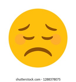 Sad Emoji Face Vector