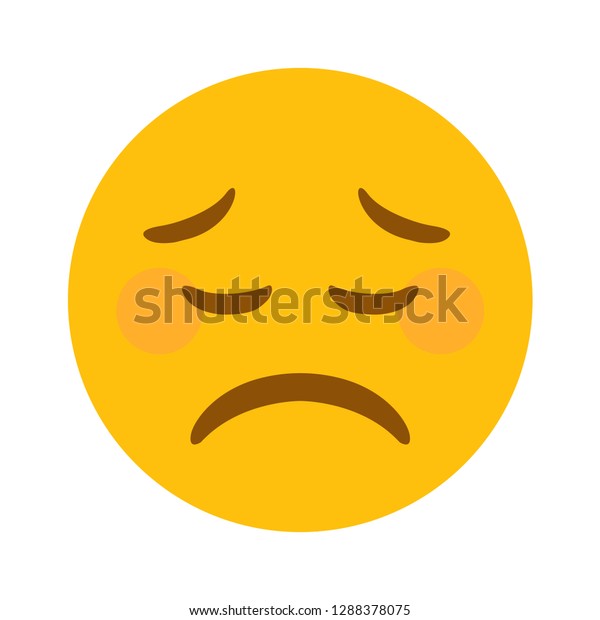 Sad Emoji Face Vector Stock Vector (royalty Free) 1288378075 