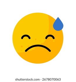 Cara emoji triste - icono de Vector