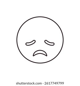 sad emoji face vector symbol sign icon illustration depressed 