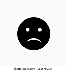 Sad Emoji Faces Vector Icon for Apps and Websites.