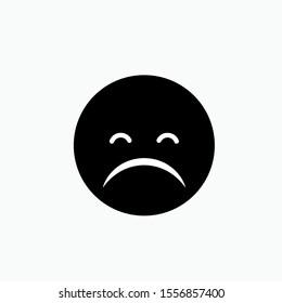 Sad Emoji Faces Vector Icon for Apps and Websites.