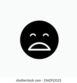 Sad Emoji Faces Vector Icon for Apps and Websites.