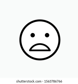 Sad Emoji Faces Vector Icon for Apps and Websites.