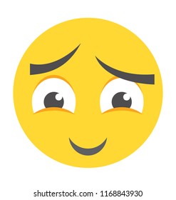 
Sad emoji flat icon
