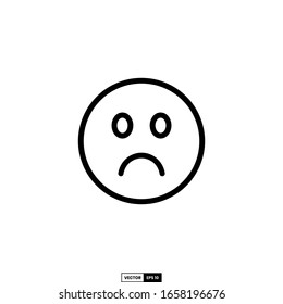 sad emoji icon, design inspiration vector template for interface and any purpose