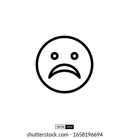 sad emoji icon, design inspiration vector template for interface and any purpose