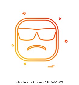Sad Emoji icon design vector