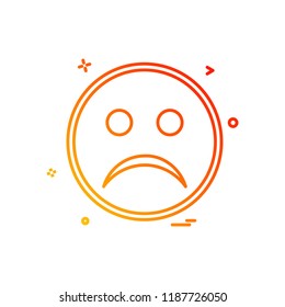 Sad Emoji icon design vector