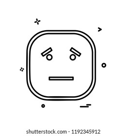 Sad emoji icon design vector