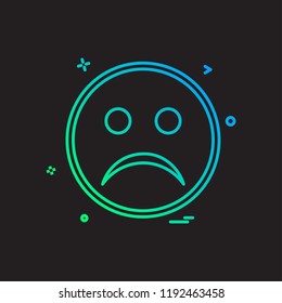 Sad Emoji icon design vector