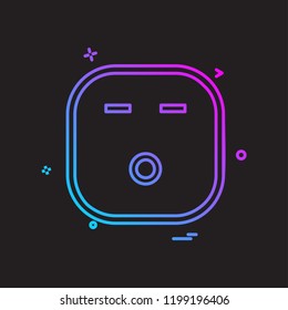 Sad Emoji icon design vector