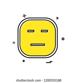 Sad emoji icon design vector