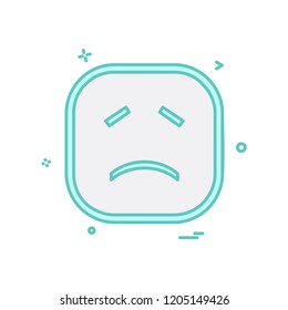 Sad emoji icon design vector