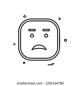 Sad emoji icon design vector
