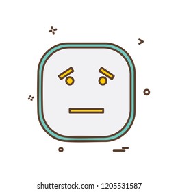 Sad emoji icon design vector