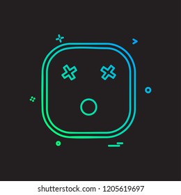 Sad emoji icon design vector