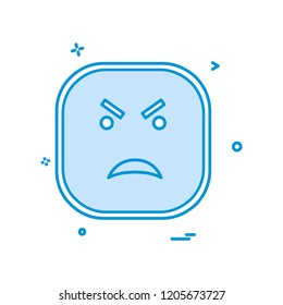 Sad Emoji icon design vector