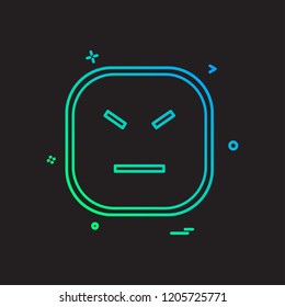 Sad emoji icon design vector