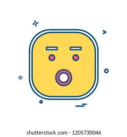 Sad Emoji icon design vector