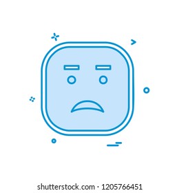 Sad emoji icon design vector
