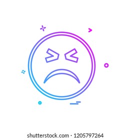 Sad emoji icon design vector