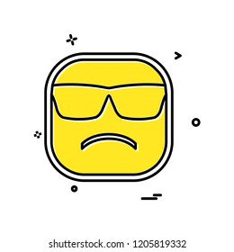 Sad Emoji icon design vector