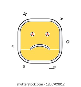 Sad Emoji icon design vector