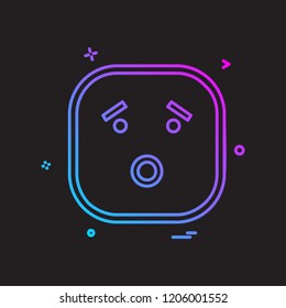 Sad Emoji icon design vector